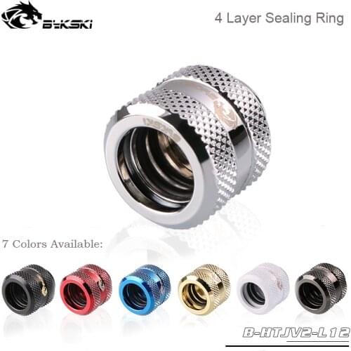 2PCS Bykski OD 12MM 14MM 16MM 3 kinds of hard pipe accessories g1 / 4 water cooling kit pipe joint 4 layer seal ring B-HTJV2-L