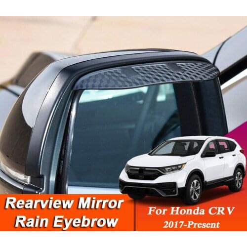 2PCS Car-styling For Honda CRV 2017-Present Carbon Fiber Rearview Mirror Eyebrow Rain Shield Anti-rain Cover External Accessory