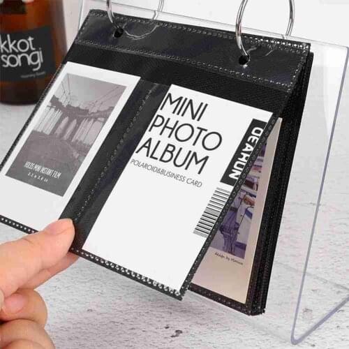 3/5 Inch Desktop Photo Album Acrylic Loose Leaf Photo Album Home Office Decoration Star Postcard Collect
