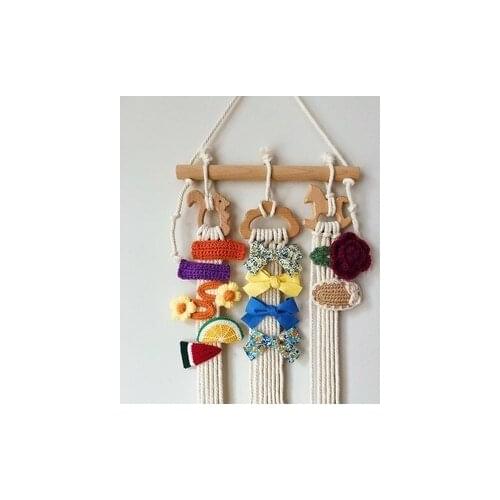 5pcs/lot Nordic Style Wood Girl Bobby Pin Photos Storage Rack Hook Type Children Sundries Storage Holders