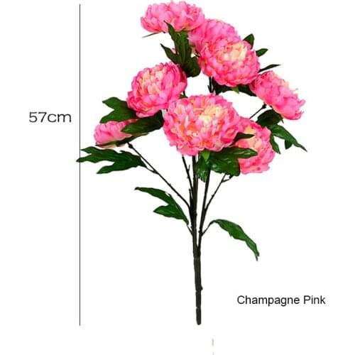 57cm Artificial high quality large 8 peony fake flowers wreath farmhouse home decor wedding Backdrop wall silk flower Bouquet