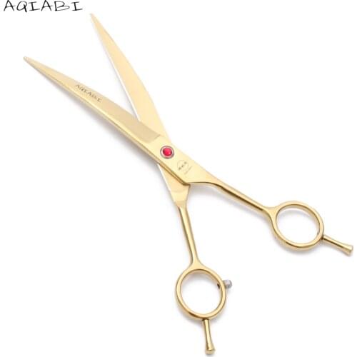 A4002/4102 7" AQIABI JP Steel Down Curved Professional Grooming Scissors Dogs Cats Animals Scissors Pets Haircut Cutting Shears