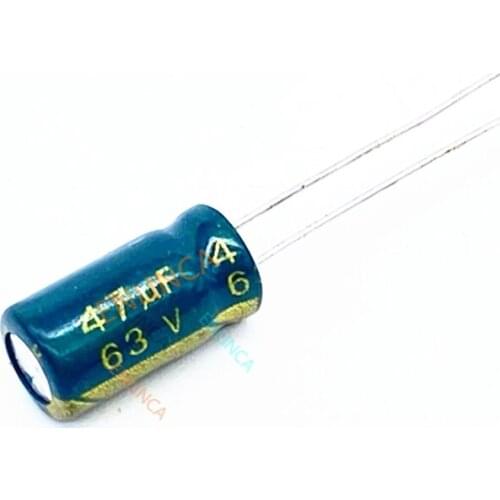 30pcs/lot 63V 47UF 6*12 aluminum electrolytic capacitor 47uf 63V 20