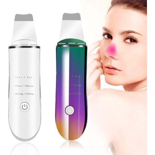 Peeling Beauty Machine Ultrasonic Vibration Facial Cleansing Instrument Remove Blackhead Acne Lessen Grease Skin Rejuvenation