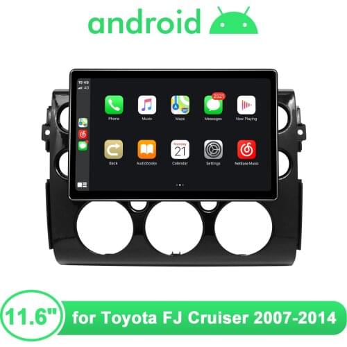 JOYING I Din 11.6 Inch Car Radio Android10.0 Support Bluetooth Gps And Rear Camera For Toyota FJ Cruiser 2007-2014 Video Player