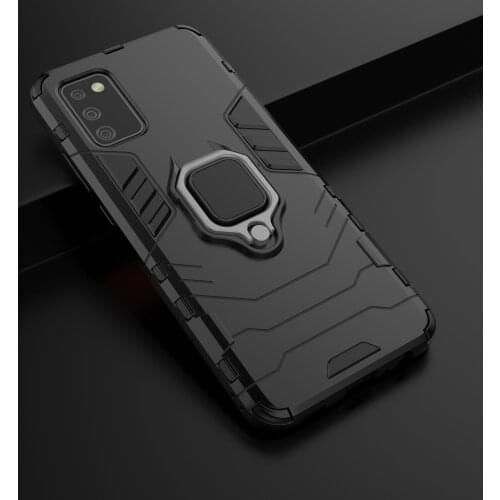 Case for Galaxy M02S SM-M025F Shockproof Metal Finger Ring Armor Cover For Samsung Galaxy A02S SM-A025F SM-A025G SM-A025M