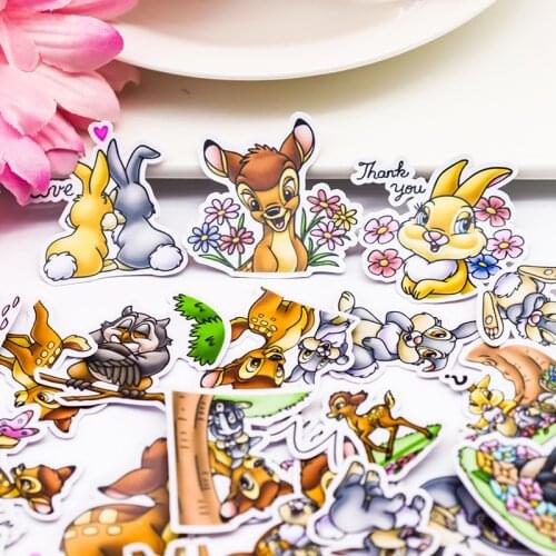40pcs Creative Self-made Cute deer i stickers For Phone Car Case Waterproof Laptop Album diary Backpack Kids Toy Stickers