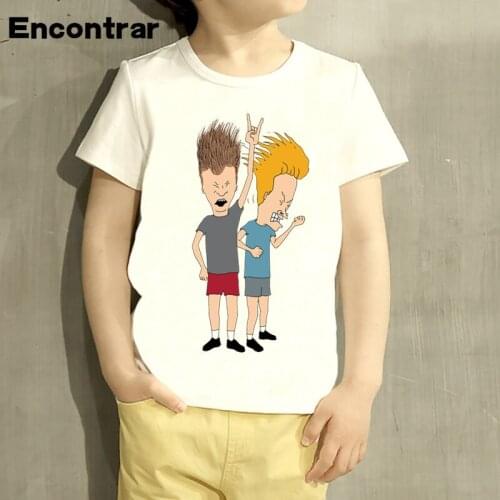 Beavis And Butthead Cartoon Design Baby Boys/Girl T Shirt Kids Funny Short Sleeve Tops Children Cute T-Shirt,HKP837