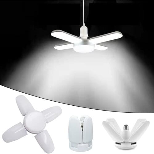 E27 led AC85-265V 28W LED Bulb Fan Blade Timing Lamp Light Bulb Foldable Lamp for Home Ceiling Light with Remote Control