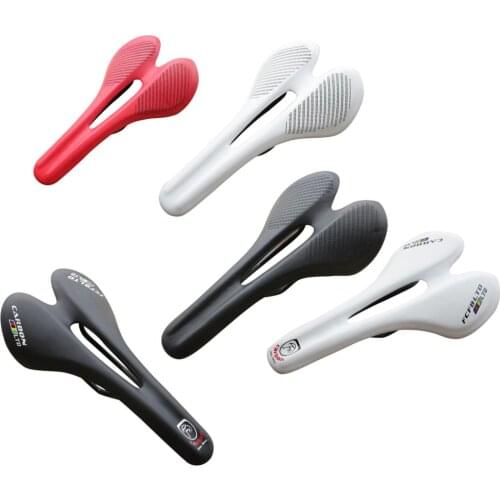 Fcfb Road Mtb Saddle Use 3k T700 Carbon Material Pads Super Light Leather Cushions Ride Bicycles Seat bicycle seat