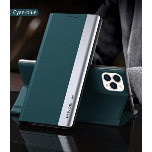 For iPhone 11 12 13 Mini Pro Max X XR XS Max 6 6s 7 8 Plus Cover Luxury Magnetic Leather Flip Stand Phone Case