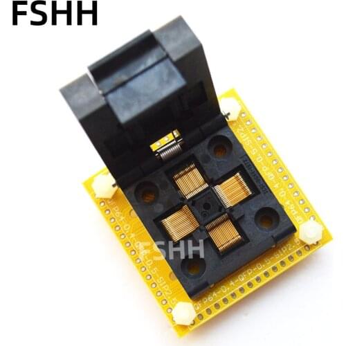 IC TEST QFP64 to SIP64 socket FPQ64 LQFP64 TQFP64 0.4mm to SIP64 2.54mm IC test socket IC51-0644-1972 socket
