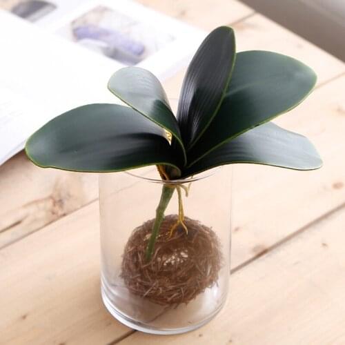 Artificial Plants Phalaenopsis Leaf Home Garden Decoration Accessories Shop Decor Tabletop Plants Wedding Decorative Leaves