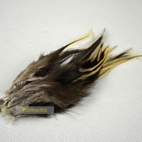 Art DIY hand-made silver edged chicken feather pure natural feather decoration stage craft feather 100pc/lot