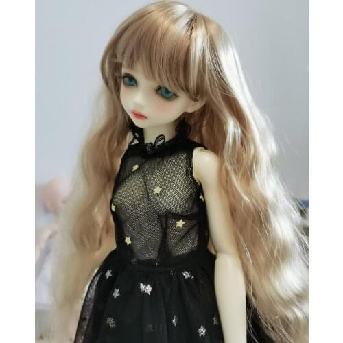 Long curly hair 1/3 1/4 1/6 1/8 1/12 BJD SD doll high temperature fiber wrap doll wig