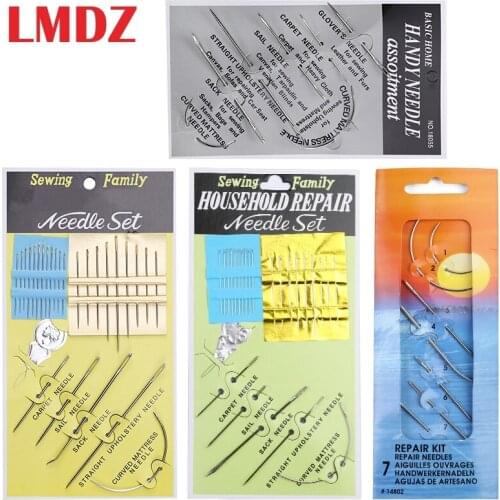 LMDZ Stainless Steel Shaped Stitch Leather Craft Triangular Needles for DIY Leather Fur Special Sewing Shoe Repair Tool Supplies