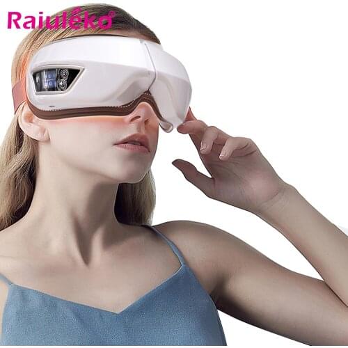 4D Smart Eye Massager Electric Vibration Eye Massager Bluetooth Air Compression Heated Massage Wrinkle Fatigue Relieve Eyes Care