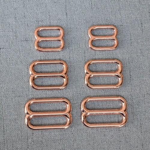 20 Pcs/Lot 15mm 20mm 25mm Metal Slides Tri-Glides Wire-Formed Roller Pin Strap Slider Adjuster Buckles for Leather Craft