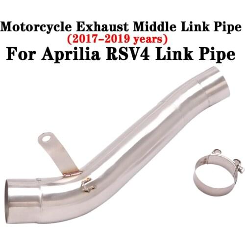 For Aprilia RSV4 2017-2019 Years Motorcycle Exhaust Modified Middle Link Pipe Escape Moto Mid Tube 51mm Muffler Connector Pipe