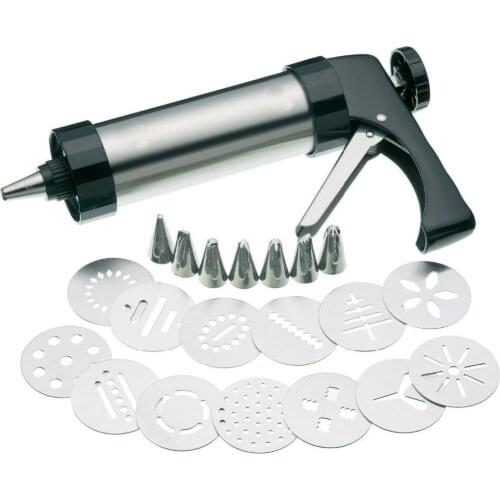 Stainless Steel Cake Decorating Gun Set Cream Decorating Mouth Cookie Squeezer Cake Tool