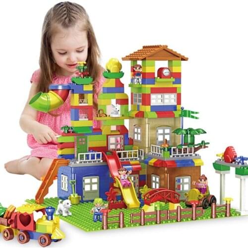 New Scene Building Blocks Toys For children educational Gift DIY Big Size Educational Bricks Compatible with City Bricks Sets