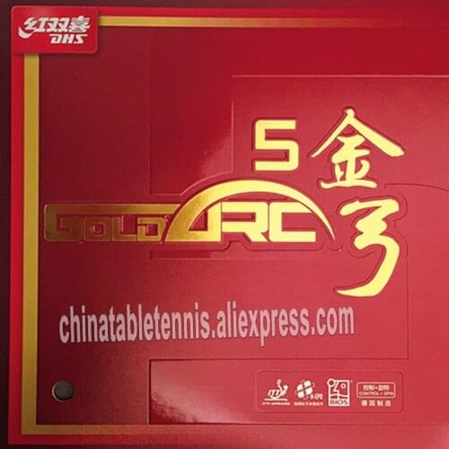 Original New DHS GoldArc 5 Gold Arc Table Tennis Rubber Ping Pong Sponge Made in Germany ITTF Approved