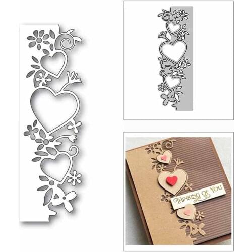 New Heart Flower Border Frame 2020 Metal Cutting Dies for DIY Scrapbooking and Card Making Decorative Embossing Craft No Stamps