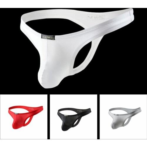 New Gay Penis Jockstrap G String Penis Pouch Thong Bulge Male Underwear Solid Seamless Transparent Lingerie String Homme S-XL