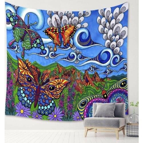 Tapestry Psychedelic Insects Beautiful Art Home Wall Decoration