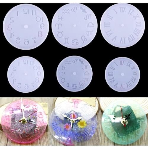Silicone Mold Clock Letter Molds For Jewelry Making DIY Small Big Size Clock UV Epoxy Resin Silicone Casting Mould Handmade Tool