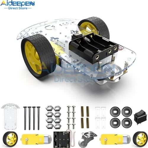 1Set Smart Robot Car 2WD Motor Chassis /Tracing Car Box Kit Speed Encoder With DC Motor Battery Box For Arduino Diy Kit