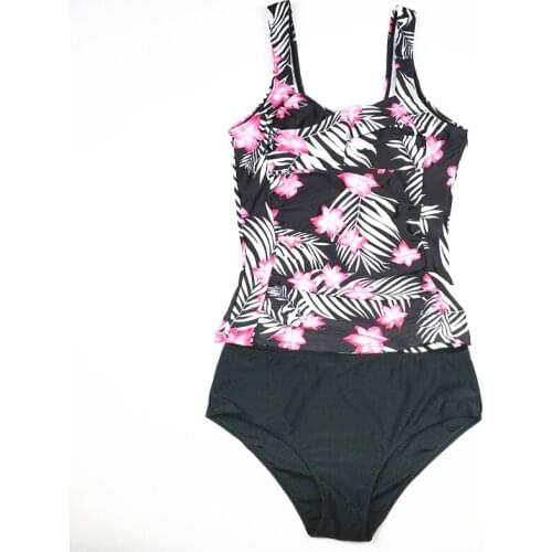 Plus Size Swimwear Women Bathing Suits 2019 Tankini Set Two Piece Swimsuit Print Bandage Swimming Beach Indoor Bathing Suits