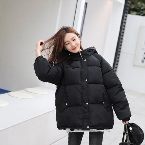 Winter Coat Women 2020 Fashion Winter Jacket Women Cotton padded Parka Outwear Hooded 7 Colors Solid Female Jacket Coat