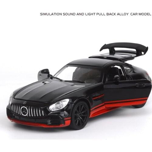 1:32 Simulation For Benz AMG GT Alloy Sports Car Model with Pull Back and Cool Sound Light Diecast Car Model Kids Toy
