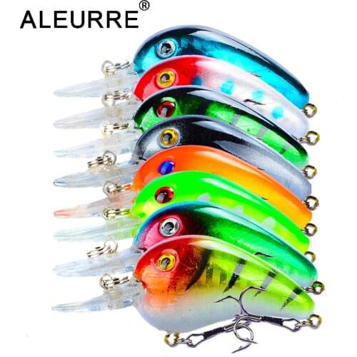 1PCS Small Crankbait Topwater Bait Fishing Lure 60mm 6g Rattling Wobblers Isca Artificial Bass Lures Trolling Pike Carp Tackle