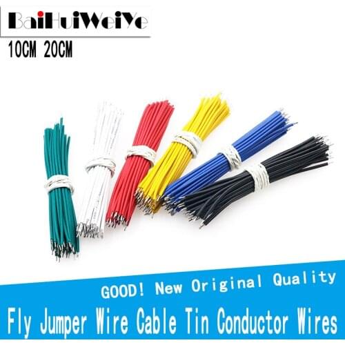 100PCS Tin-Plated Breadboard PCB Solder Cable 24AWG 10CM20CM Fly Jumper Wire Cable Tin Conductor Wires 1007-24AWG Connector Wire