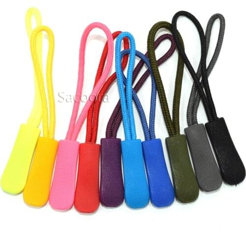 100pcs Mix Color Zipper Pulls Cord Rope Ends Lock Zip Clip Buckle For Paracord Accessories/ Backpack/Clothing