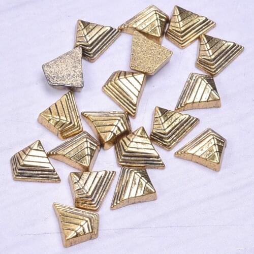 20Pcs/lot Alloy Pyramid Floating Charms Making Building Pendant Finding Glass Locket Gift Jewelry