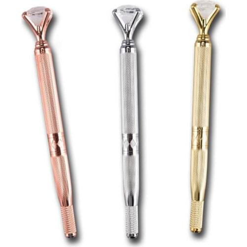 20pcs Permanent Makeup Eyebrow Pen Microblading Crystal Pen for 3D Eyebrow Lips Embroidery Machine Manual Tattoo Tools