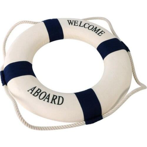 30cm Family Adornment Life Buoy Crafts Living Room Wedding Decoration Fashion Mediterranean Christmas Party Nautical Home Decor