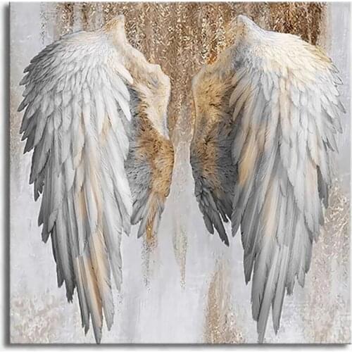 Full Round/Square Diamond Painting Angel Wings 5D Diy Modern Art Wall Painting Mosaic Cross Stitch Home Decoration new product