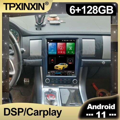 128G Android 11 Tesla IPS Screen Car Radio For Jaguar XF 2004 2005 - 2015 Auto Multimedia DVD Player Navigation Stereo GPS 2 din