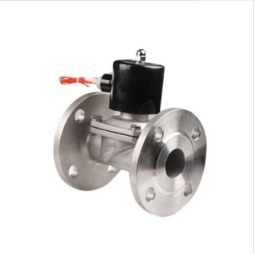 Free shipping D15 1/2'' D20 1''Flanged 304 Stainless Steel Solenoid Valve Water Solenoid Valve Air Valve AC220V/DC24V
