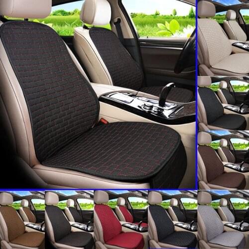 Car Seat Cover Front/Rear Flax/Linen Seat Cushion Protector Pad Black/Red/Beige/Grey/Coffee/Brown For Ford Kuga Y5 X45