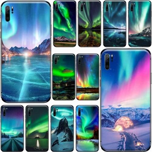 Beautiful aurora natural wonder Phone Cases For Huawei honor Mate P 9 10 20 30 40 Pro 10i 7 8 a x Lite nova 5t Soft silicone
