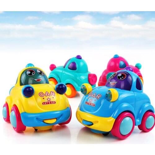 Baby Cute Cartoon Multifunctional Universal Wheel Toy Car with Sound Light