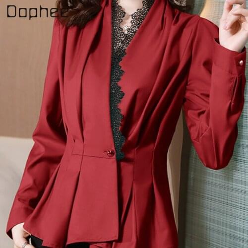 Женские красные рубашки Dophee China At AliExpress