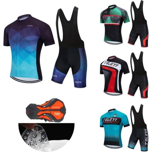 Summer Lycra Road Bike Clothing Men 2021 Cycling Jersey Set BIB Gel Shorts Pro Suit Male Bicycle Clothes MTB Dress Uniform Kit