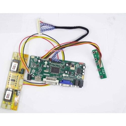 M.NT68676 kit for MT190AW01 DIY LVDS 4 lamps HDMI DVI VGA Controller Driver board 19" 1440X900 Monitor Screen 30pin