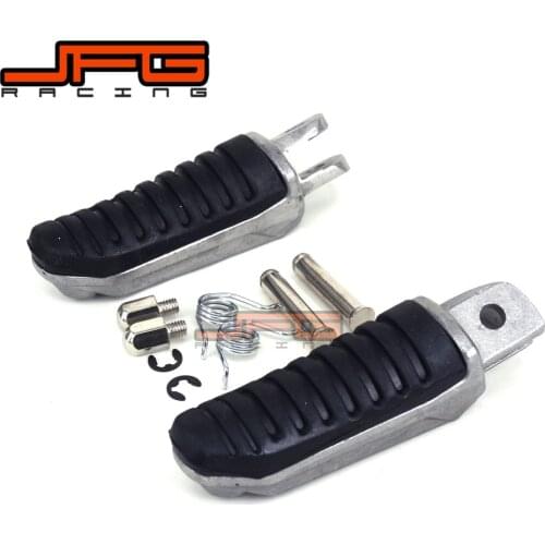 Front Footrest Foot Pegs Rests Pedals For SUZUKI GSXR1300 GSX1300R 99-12 GSX650 GSX1400 V-STROM 650 1000 DL650 DL1000 Motorcycle